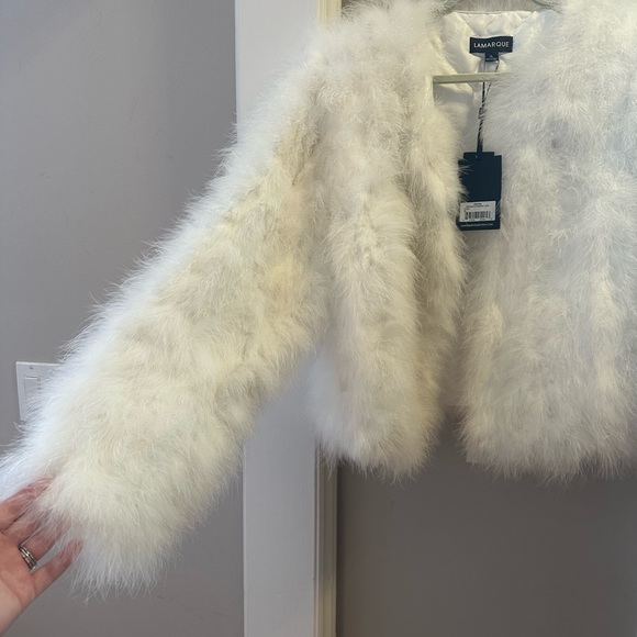 Lamarque New With Tags Feather White Jacket - Picture 6 of 7
